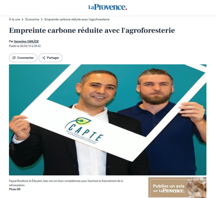 Empreinte carbone réduite avec l'agroforesterie